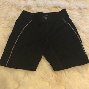 Black spandex biker shorts